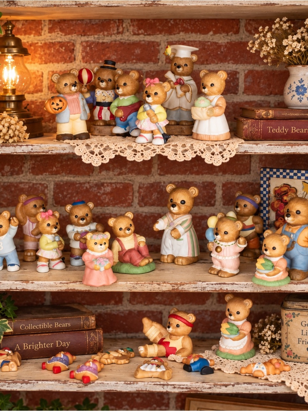 Vintage 80s Enesco and Homeco Teddy Bear Collection